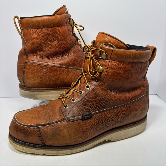 Red Wing Irish Setter 838 Mens 11D Brown Leather Moc Toe Work Boots UltraDry - Picture 4 of 16